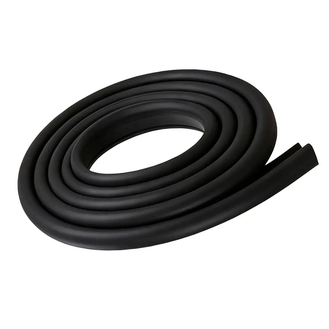 Car Universal 1.5x1.5cm 2m D-shaped Rubber Boot Tailgate Door Body Gap Filling Sealing Seal Strip Black