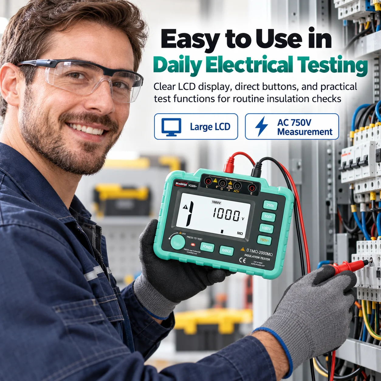 AOLIVIYA WinAPEX 60B/D Digital Megohmmeter Digital Insulation Resistance Tester High Voltage Resistance Voltage Detection Tool