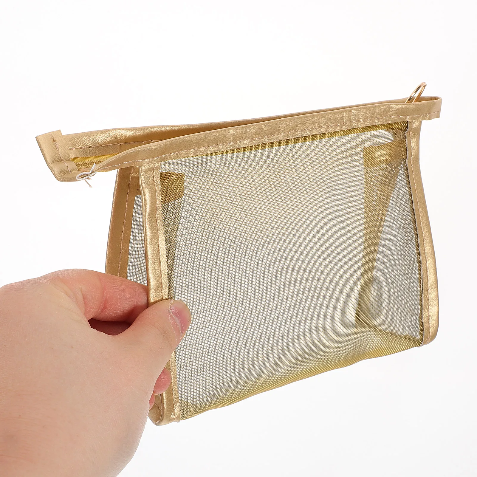 

Mesh Travel Toiletry Bag Portable Breathable Nylon Makeup Organizer Large Capacity Storage Pouch for Women Travel Use