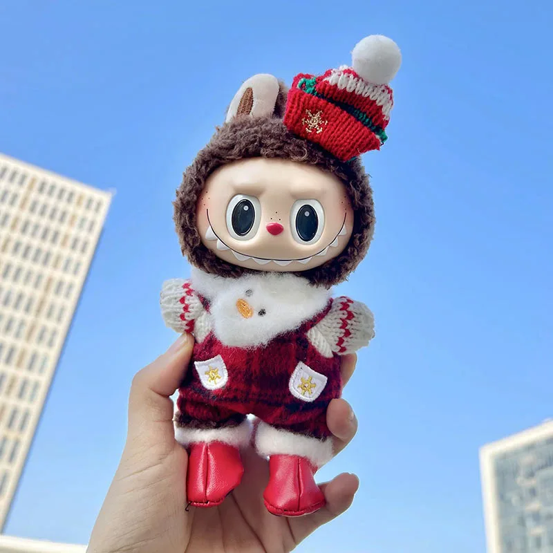 

Cute Xmas Clothes for 17cm Labubu Idol Dolls Plush Doll'S Clothes Kawaii Hoodie Clothing Accessories Korea Kpop Exo Outfit