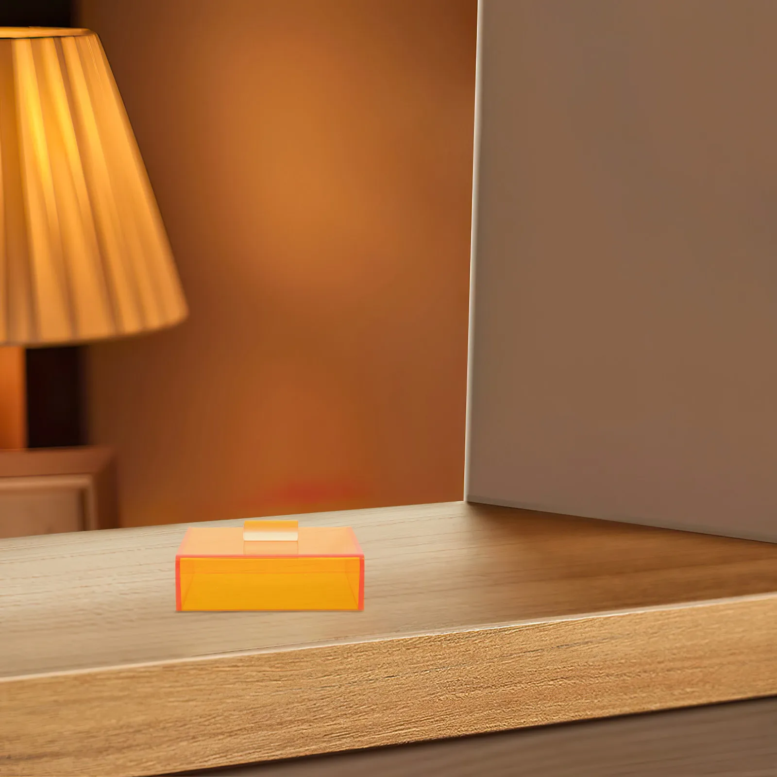 Compact Amber Lightproof Medicine Storage Box with One-Pull Lock Multi-Compartment Small Pill Organizer for Light Sensitive Meds