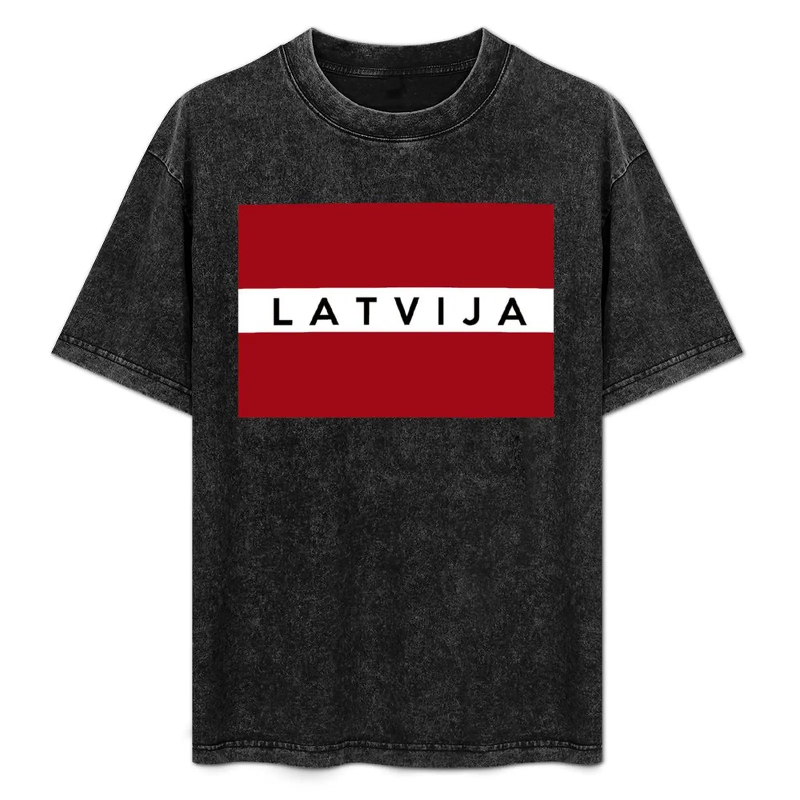 

flag of latvia T-Shirt Daily Casual Short Sleeve Tee Shirt
