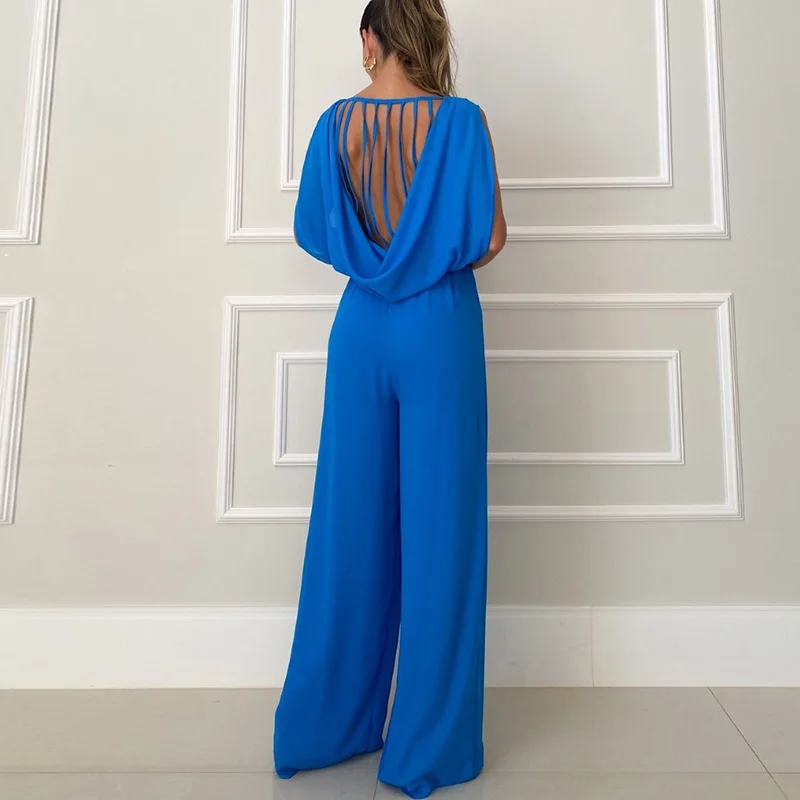 Dorywczo mody kobiet proste spodnie Playsuit dojazdy pani elegancki kombinezon Sexy bez rękawów Ruched Backless imprezowy kombinezon damski