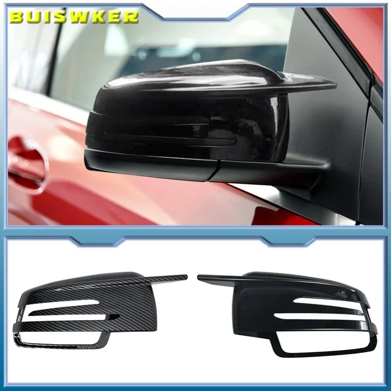 

Side Mirror Cap Covers For Mercedes Benz W176 W246 W212 W204 C117 X156 X204 W221 C218 A B C E S CLA GLA GLK Class Black Replace