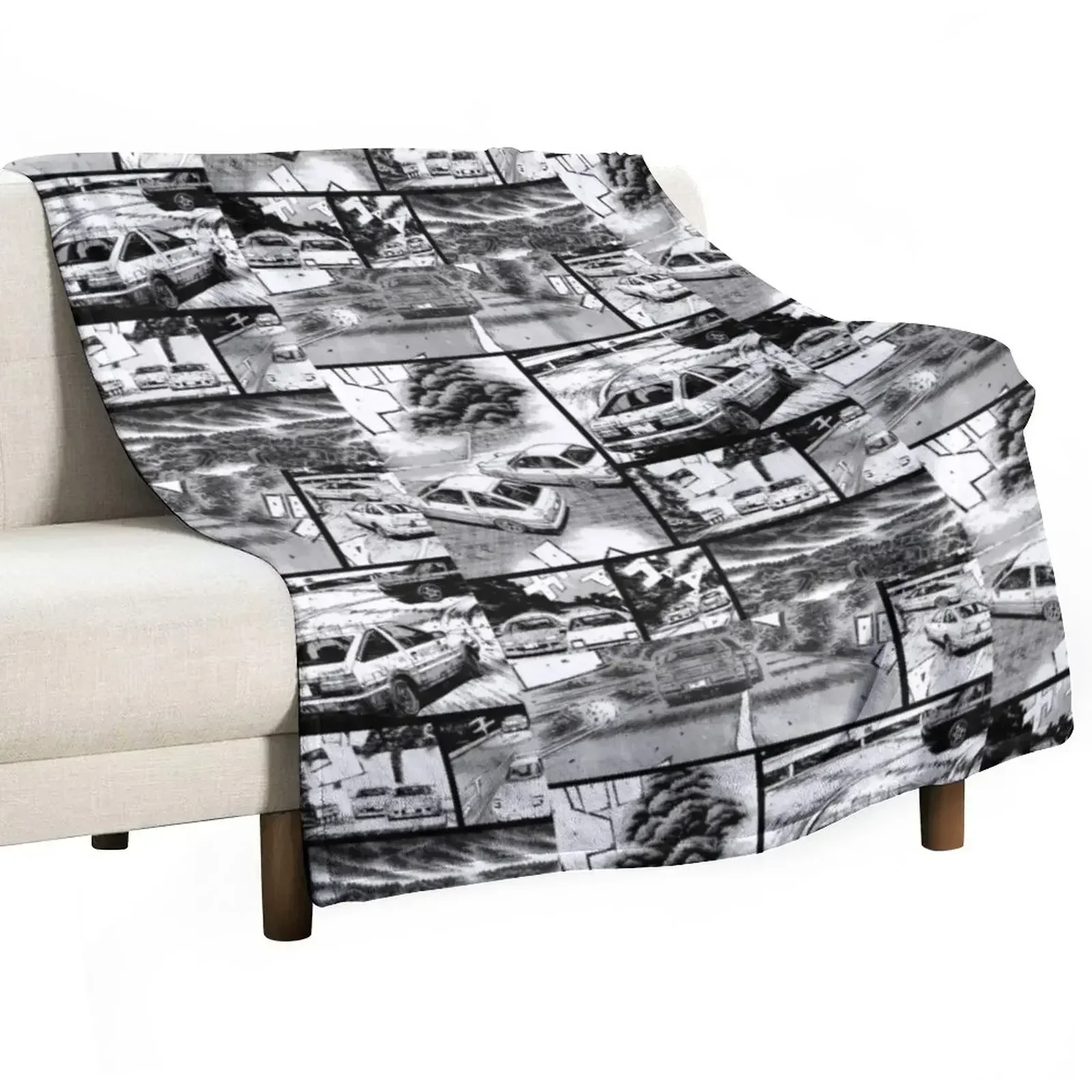 Initial D manga Throw Blanket Decorative Throw warm winter Stuffeds For Baby Blankets