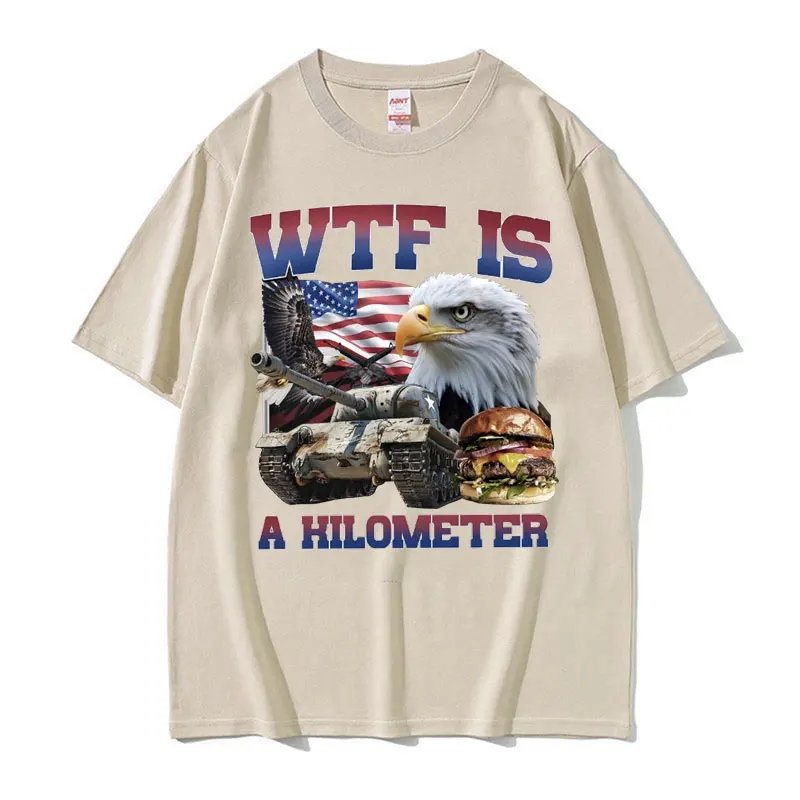 Wtf Is A Kilometer Funny Meme Graphic T Shirt Men women Fashion Retro Oversized T-shirts Unisex Casual  Short Sleeve T-shirt Y2k