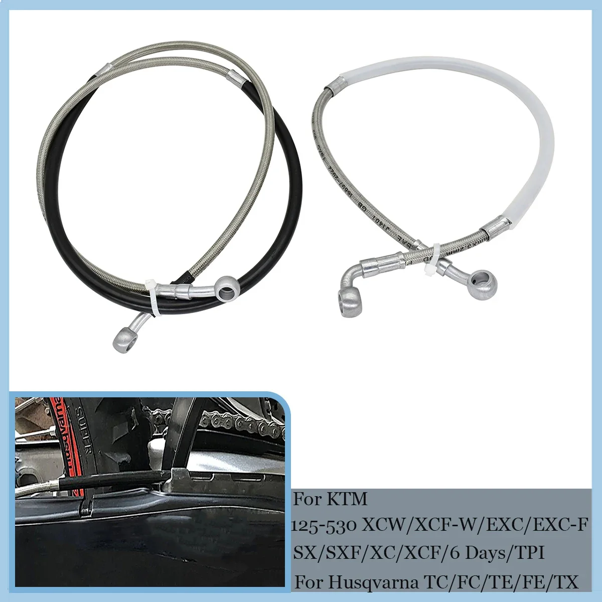 

Motorcycle Front or Rear Brake Oil Hose For KTM 125 150 250 300 350 450 500 XCW XCF-W EXC EXC-F SX SXF XC XCF 6 Days 2012-2024