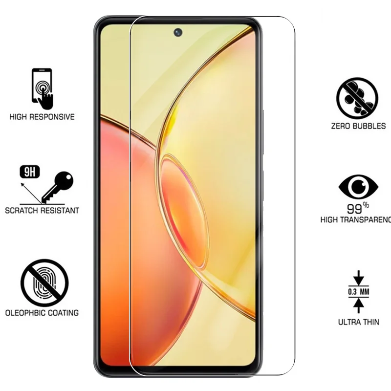 2in1 Tempered Glass Case For Vivo Y36 4G 5G Screen Protector For Vivo y36 Y 36 36Y Vivoy36 6.64inch Camera Lens Protective Films