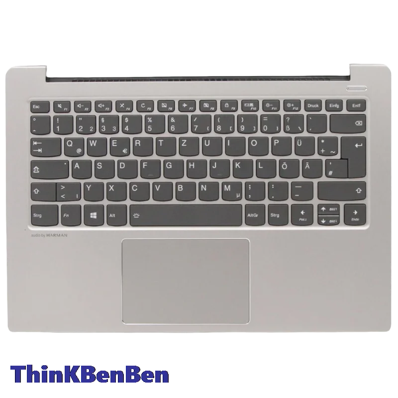 

DE German Mineral Gray Keyboard Upper Case Palmrest Shell Cover For Lenovo Ideapad 530S 14 14IKB 14ARR 5CB0R12111
