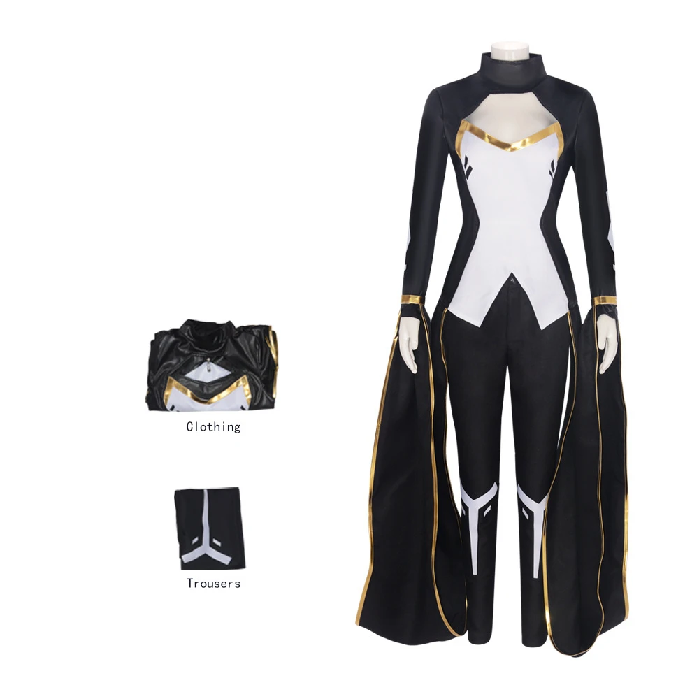 

Movie Superheroes Storm Ororo Munroe Cosplay Costume Adult Women Polyester Suit Full Set Skirt Trousers Halloween Party Outfits