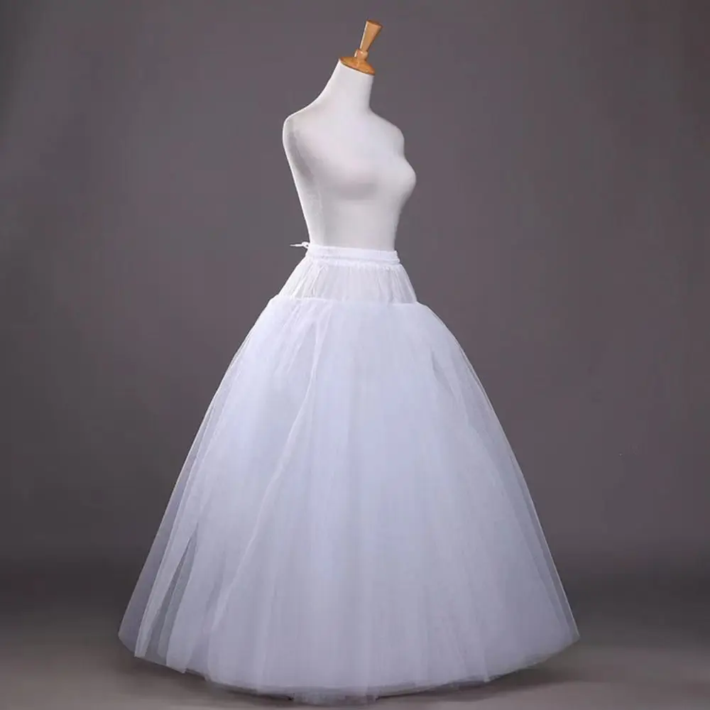 Falda Interior Blanca de Moda sin Aros, de 4 Capas, Crinolina Transpirable para Cosplay, Faldas Interiores para Vestidos de Gala para Mujeres y Niñas