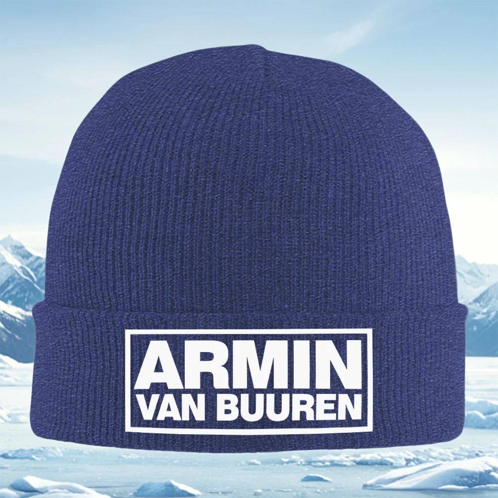 Lettres blanches audacieuses sur bloc noir hommes femmes unisexe tricoté chapeau bonnet pull casquette hiver thermique chaud noël cyclisme en plein air