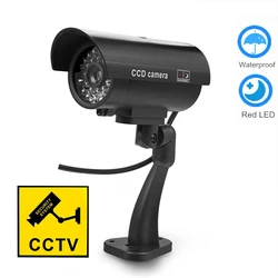 HONTUSEC Dummy Camera Security CCTV Camera Waterproof Fake Camera IR LED Flash Red Led Home Security Camera Surveillance Camera