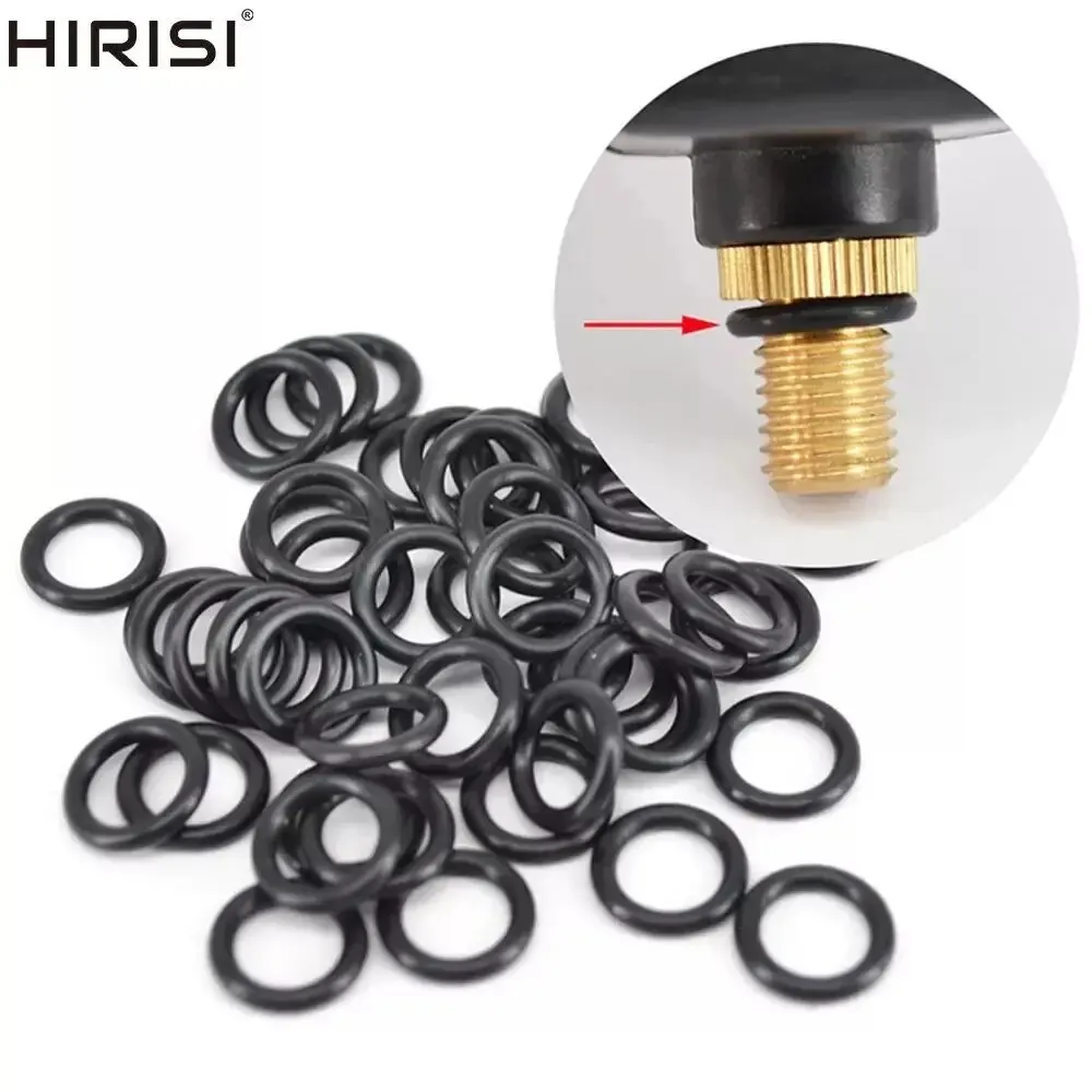 Hirisi 50pcs Rubber O Rings Black For Fishing Bite Alarms, Rod Pods, Bars Fishing Accessories