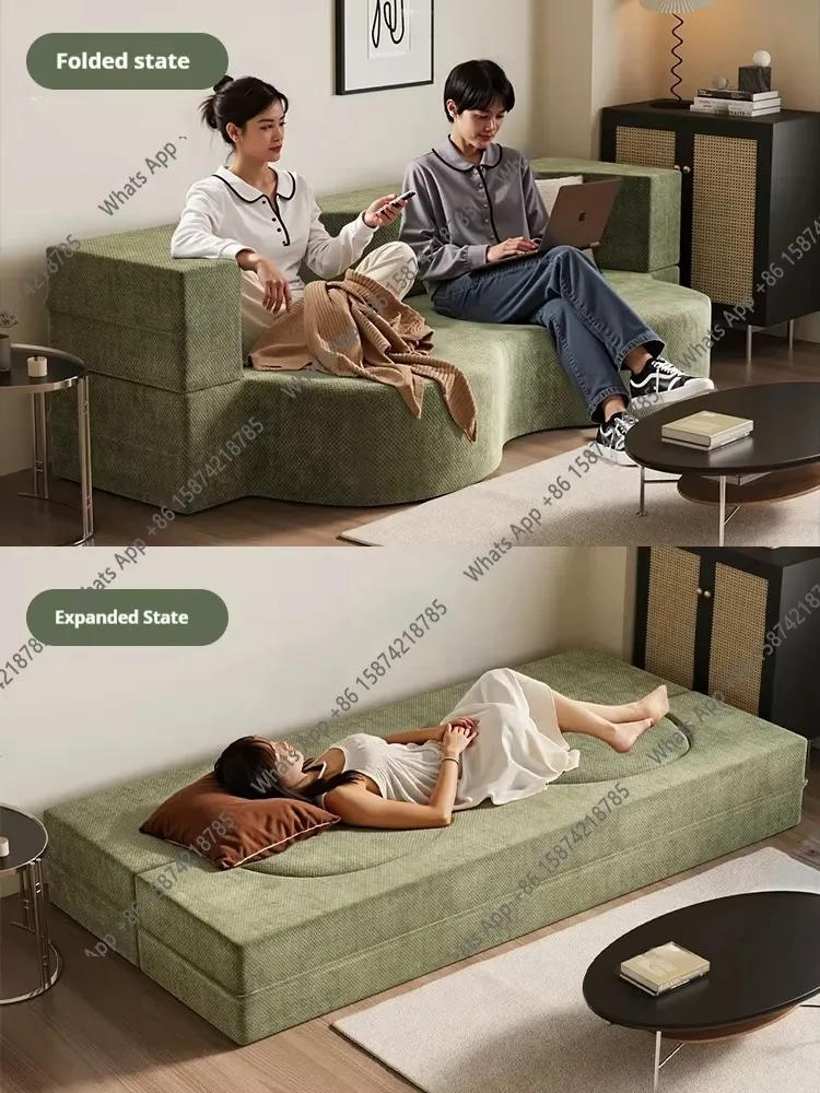 N67 New Modular Foam Sofa Bed Foldable 2-in-1 Memory Foam Futon Flip Design for Small Space Soft & Durable Removable Washable Co