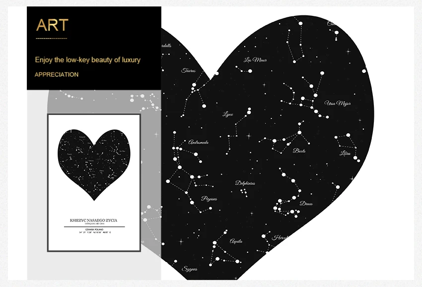 Print Personalized Map Of The Star Wall Art Picture For Anniversary Gift Canvas Painting Custom Night Sky Map Christmas Decor