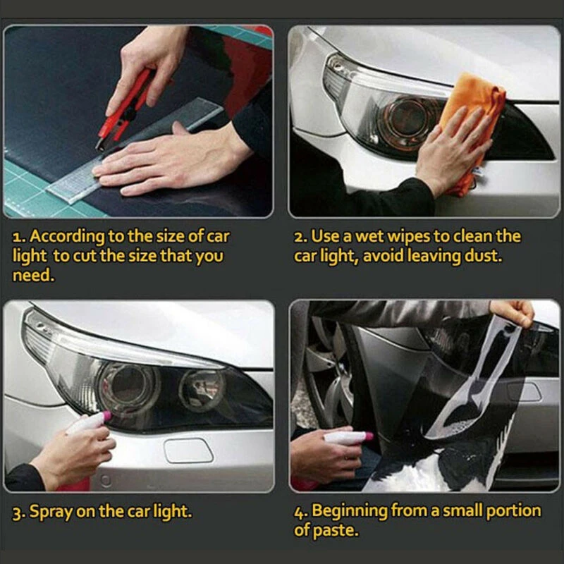 

Practical Useful Headlight Protective Film 30cm Vinyl Exterior Protective Film Replacement Scratch resistant Sticker