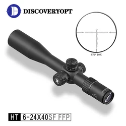 New Discovery HT6-24X40SF FFP Compact Scope First Focal Plane Hunting Optical Scope 30mm Riflescope Mount Glass Etched Reticle