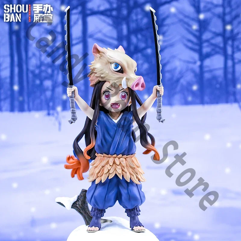 

Anime Demon Slayer Hashibira Inosuke Cosplay Garage Kits Cartoon Cute Mock-up Figurine Handmade Model Ornament Xmas Gift