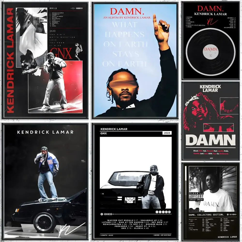 Trending Rapper K-Kendrick LamarS Poster HD Self-Adhesive No Residue After Removal Ideal for All Kinds of Wall Decor