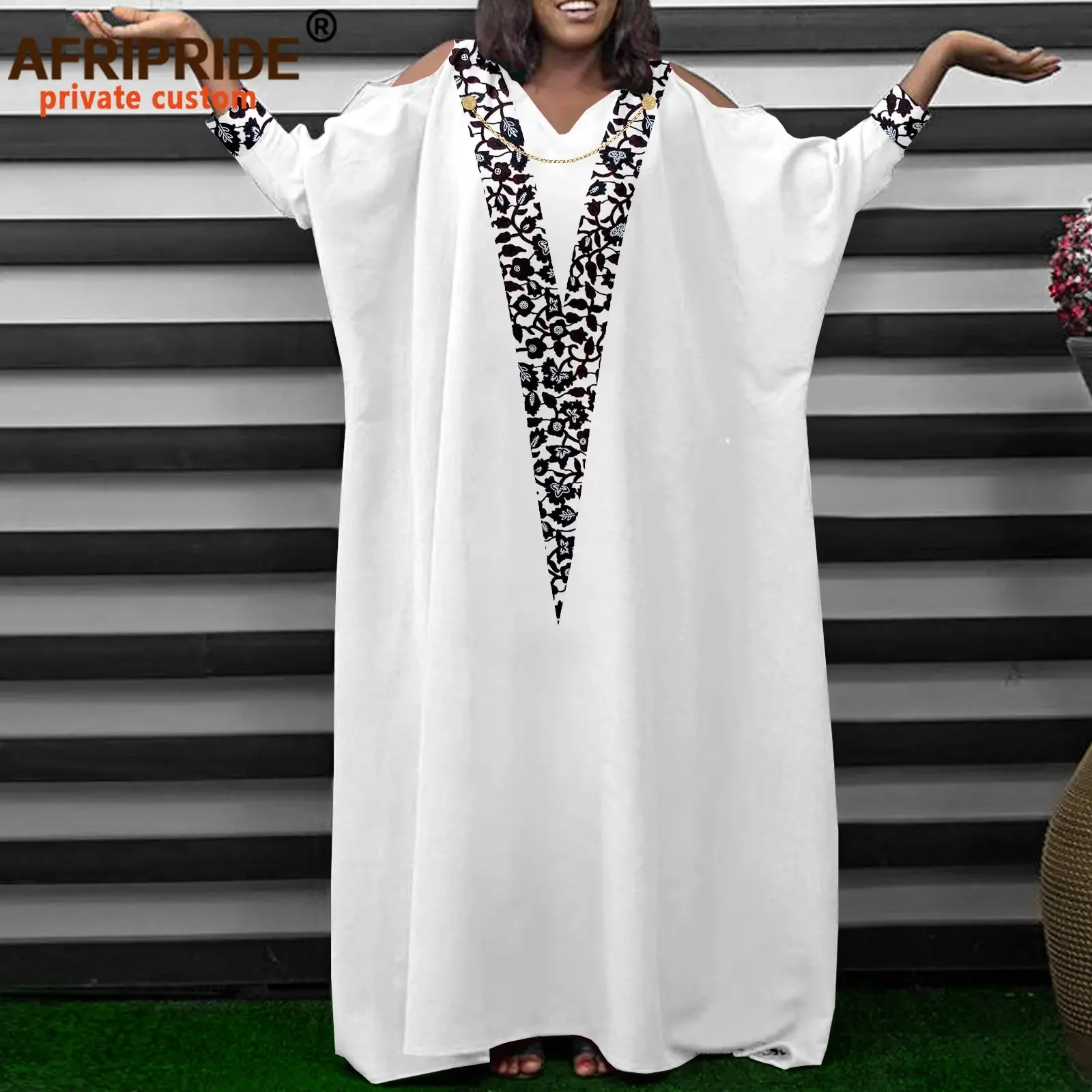 

African Dresses for Women Agbada Robe Plus Size Loose Outfits Maxi Dress Traditional Outfits Bazin Riche Clothes Church A2125022