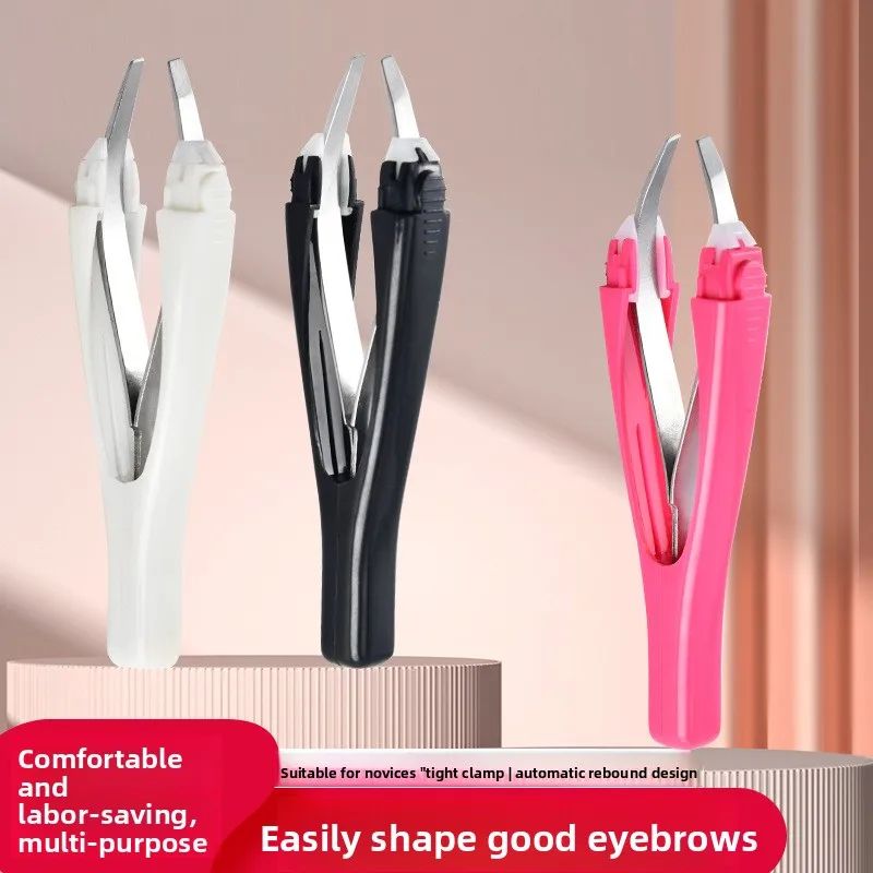 Stainless Steel Eyebrow Trimming Hair Removal Blackhead Removal Clip Clamps Eyebrow Pinch Makeup Tool Automatic Eyebrow Tweezer