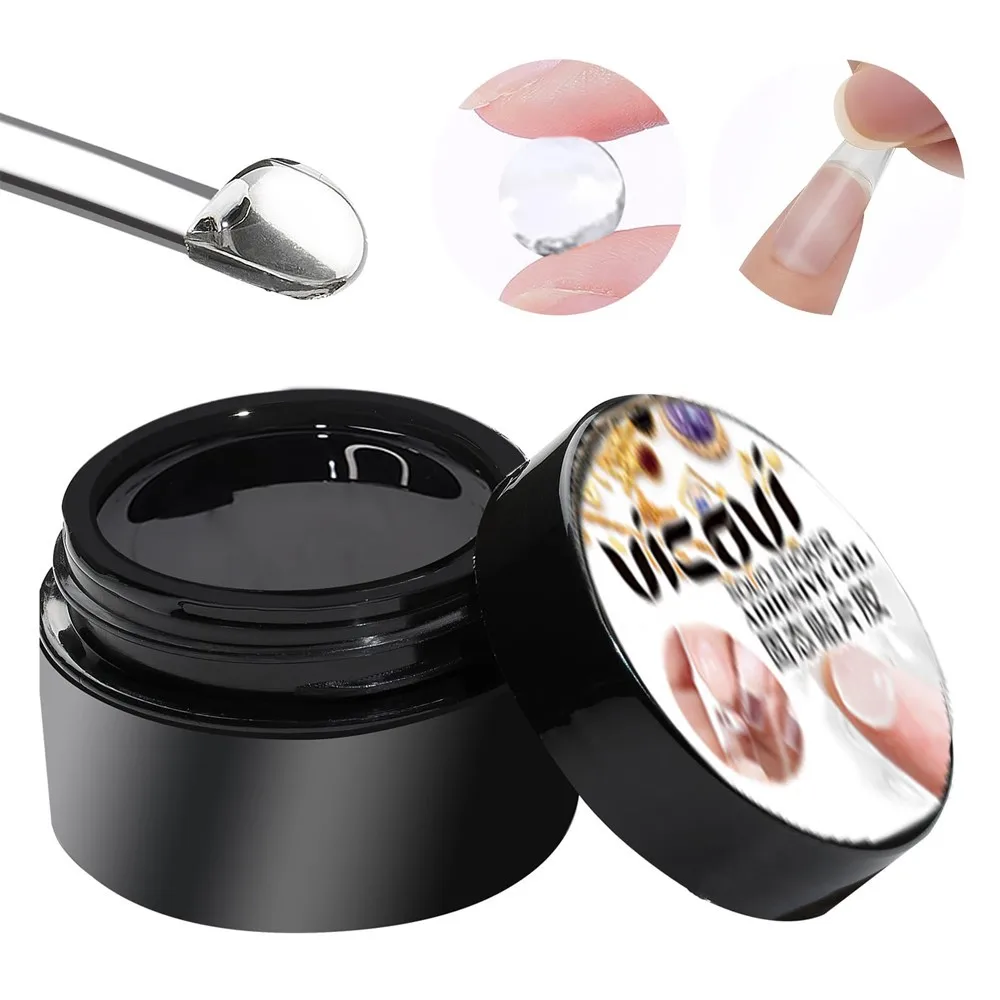 5ml Solid Gel Nail Glue for Press On Nails Acrylic Fake Nails Tips Easy Stick Clear Soft Gel Nail Art DIY Home UV Light Cured #Y