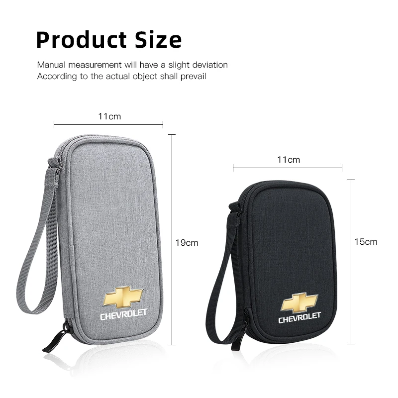 Portable Car Travel Storage Bag Keys Earphone Card Pouch For Chevrolet Cruze Captiva Lacetti Trax Spark Epica Matiz Onix SS Z71