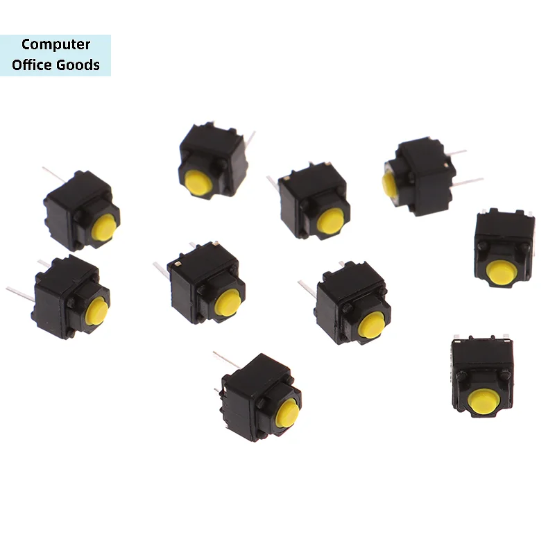 【10Pcs Mute Button 6*6*7.3mm Silent Switch Micro Mouse Button Switch】
