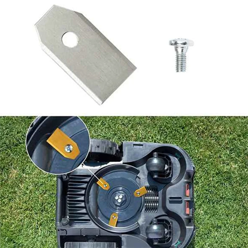 A74E-Para lâminas de substituição de cortador de grama compatíveis com Automower/Gardena/Yardforce - 45 peças cortador de grama afiado de 0,7 mm