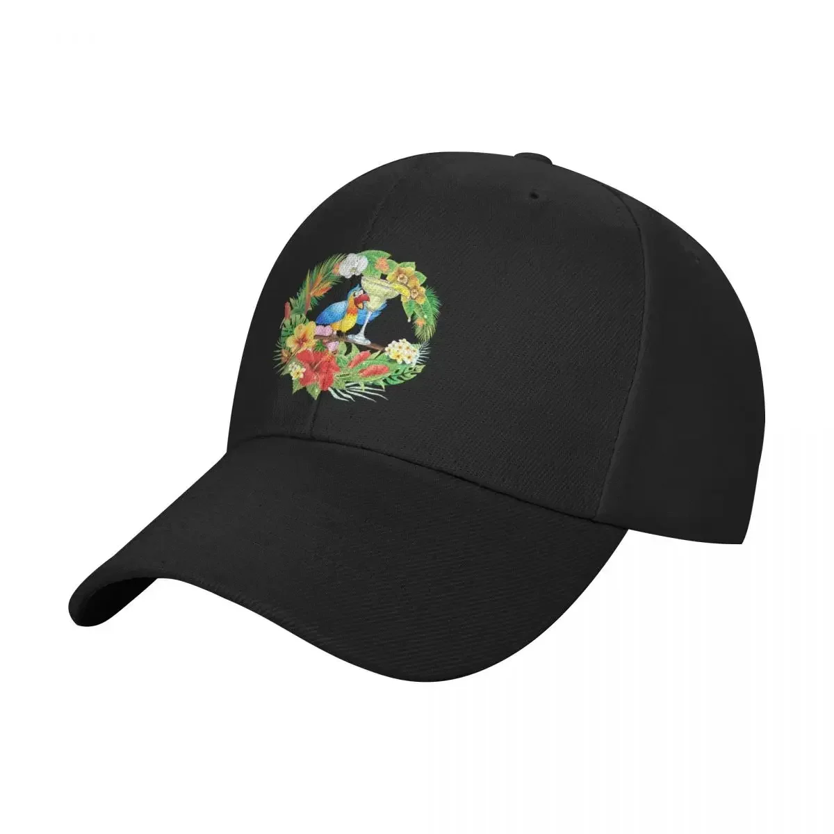 Parrot With A Margarita Baseball Cap Men's Big Size Hat Hats For Men Rugby Boy Child Women's