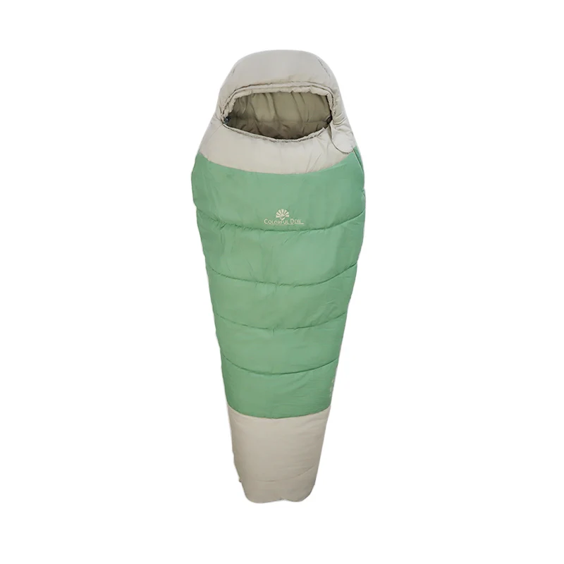 

Colorful Dew Outdoor Camping Cotton Mummy Sleeping Bag Spring