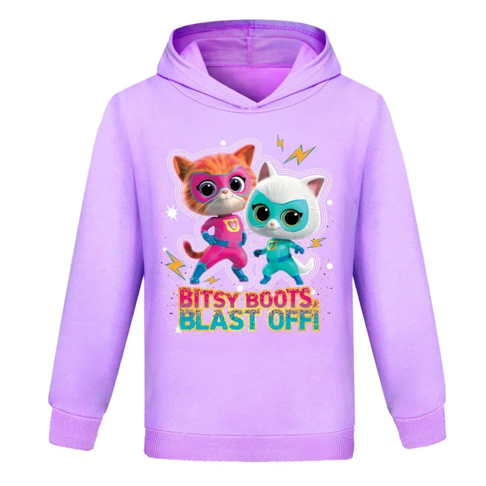 Children Cute SuperKitties Jacket Jumper Kids Hoodies Children Long Sleeve Coats Toddler Girls Outwear Boys Pullover Sweatshirt