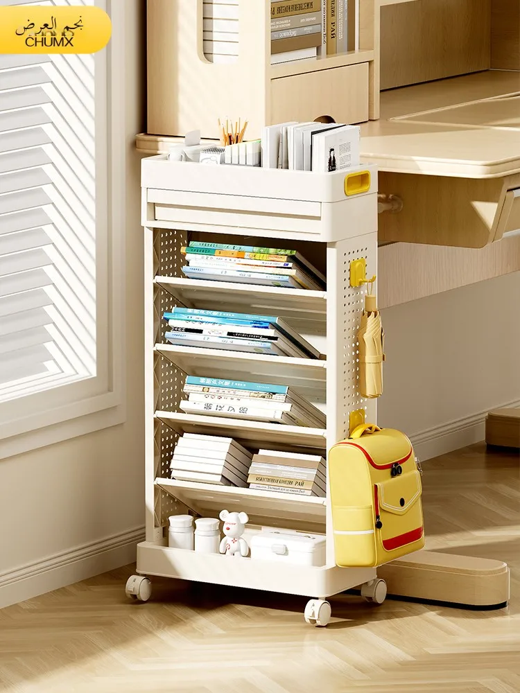 

Приставная книжная полка для учебного стола, мобильная компактная полка для хранения для старшеклассников, органайзер для книг рядом с учебным столом в классе