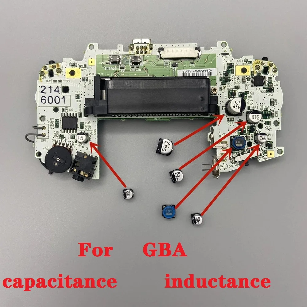 The capacitor and inductor for Gameboy advance GBA