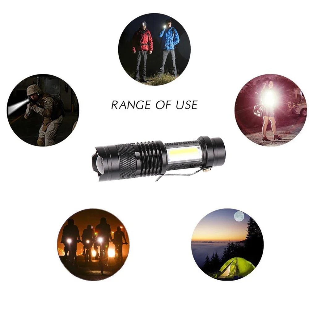 LED Flashlight 2000/3800lm Flashlight Water Resistant Outdoor Activitis Camping Hiking cycling Light Torch Emergency Lamp