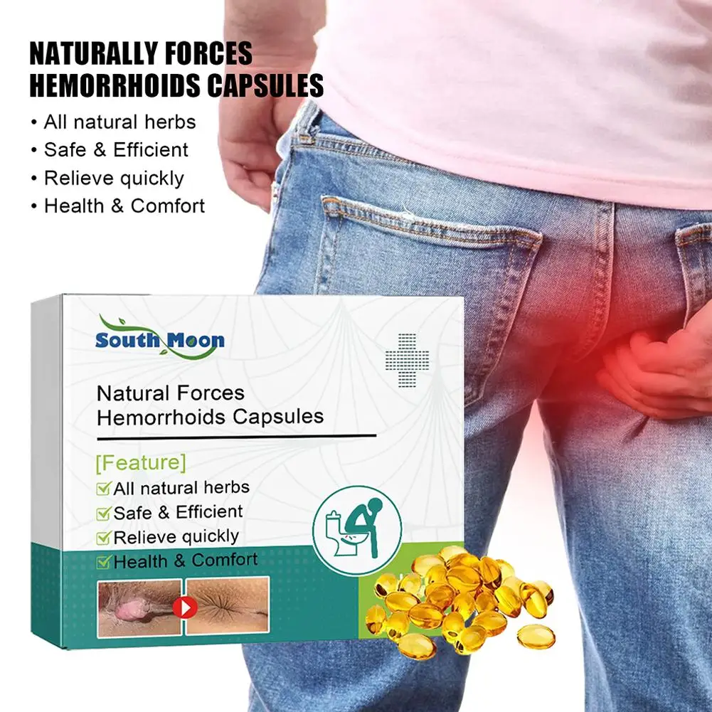 Натуральные травяные капсулы от геморроя, внутренние сваи, знаменитый уход, Анальный внешний китайский трещинный инструмент