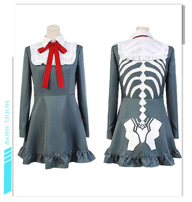 Danganronpa Cosplay Monaka Cosplay Costume Monaca Towa Wig Dress Set Dangan Ronpa Women Uniform Girl Dress Halloween