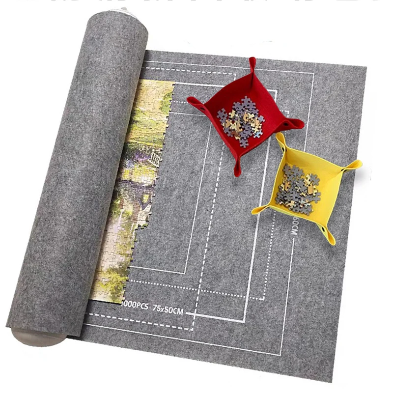 1500~3000개 퍼즐 매트 롤업 부직포 어린이 퍼즐 장난감 액세서리 두뇌 자극 게임 부모-자녀 상호작용 TMZ