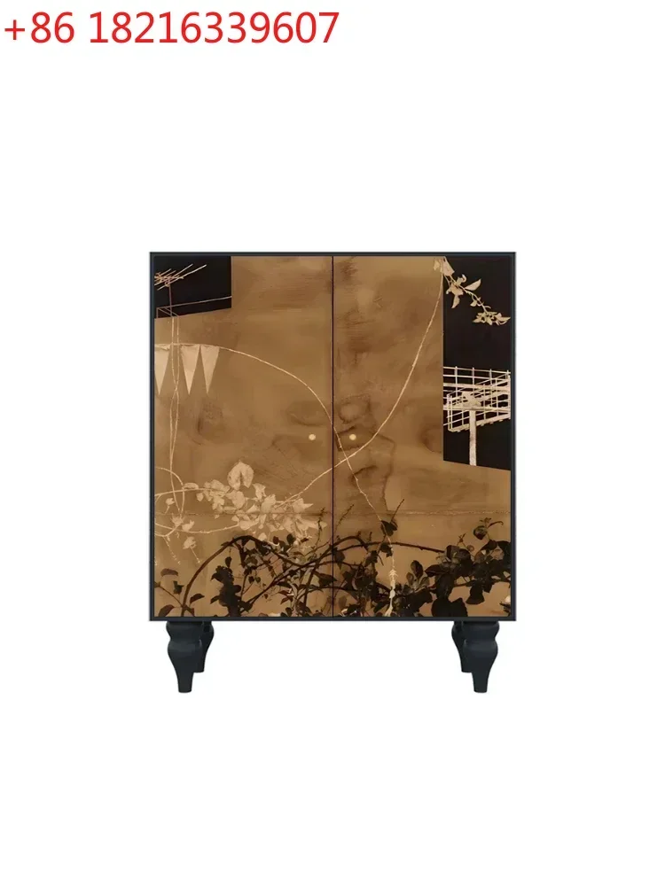 TAO American retro solid wood living room, bedroom wall decoration, side cabinet, customized wardrobe, porch, no installation re