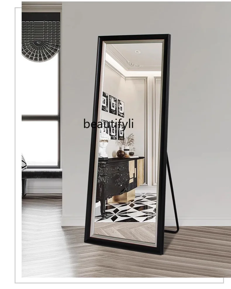 

New Chinese Style Dressing Full Body Floor Full-Length Mirror Vintage Clothing Store Large Mirror Wall Hanging