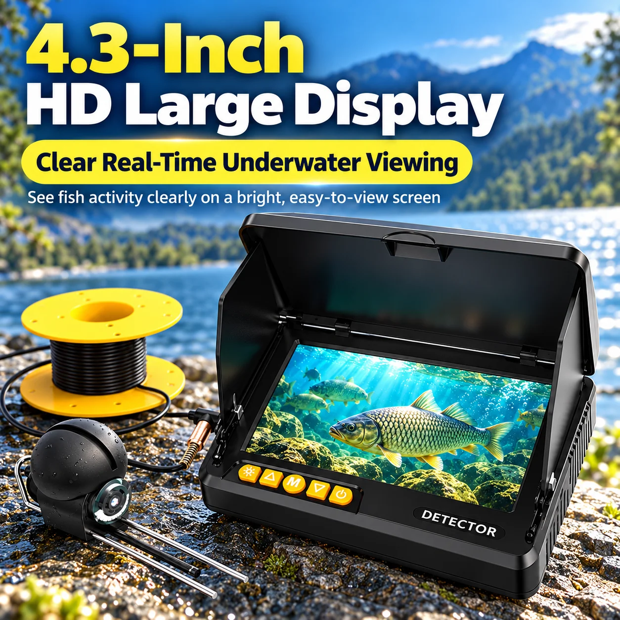 จอภาพขนาด 4.3 นิ้ว สำหรับใช้กั - Fish Finder Ice Fishing บทวิจารณ์และราคา