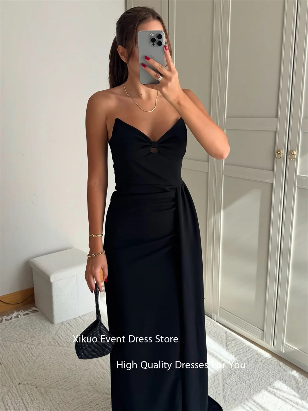 Xikuo azul real alta fenda vestidos de noite cortar querida sereia plissado vestidos de festa formal vestidos de fiesta personalizado