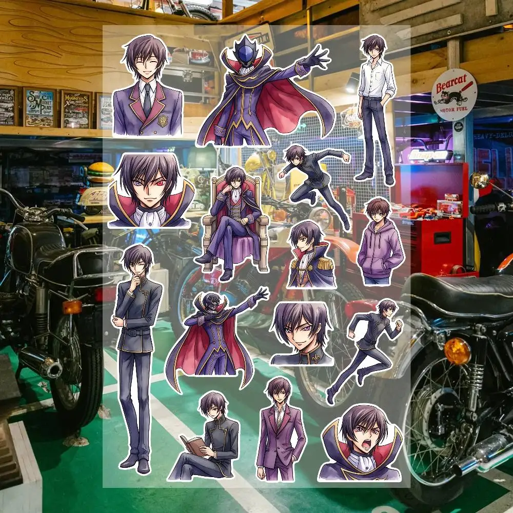 Anime C-Code Geass Lelouch Waterproof Vinyl Stickers for Car Motorcycle Bike Skateboard Laptop Bottle Phone