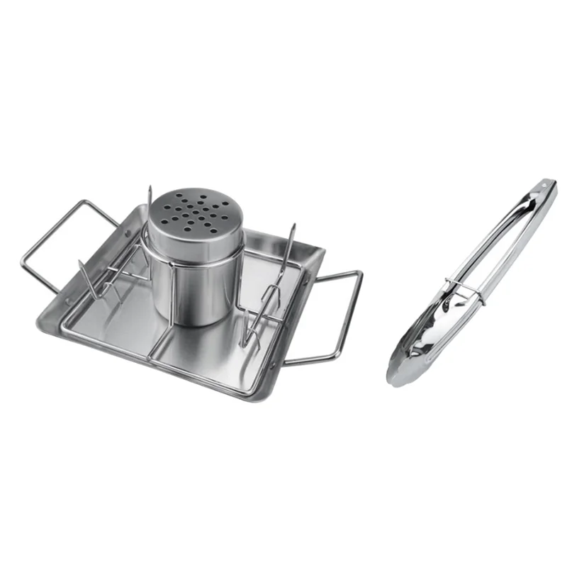 

ABMH-1 Set BBQ Chicken Roaster Beer Wine Holder With Beer Can Barbecue Roasting Pan Tray Rack Grill Cooking Oven BBQ Stand