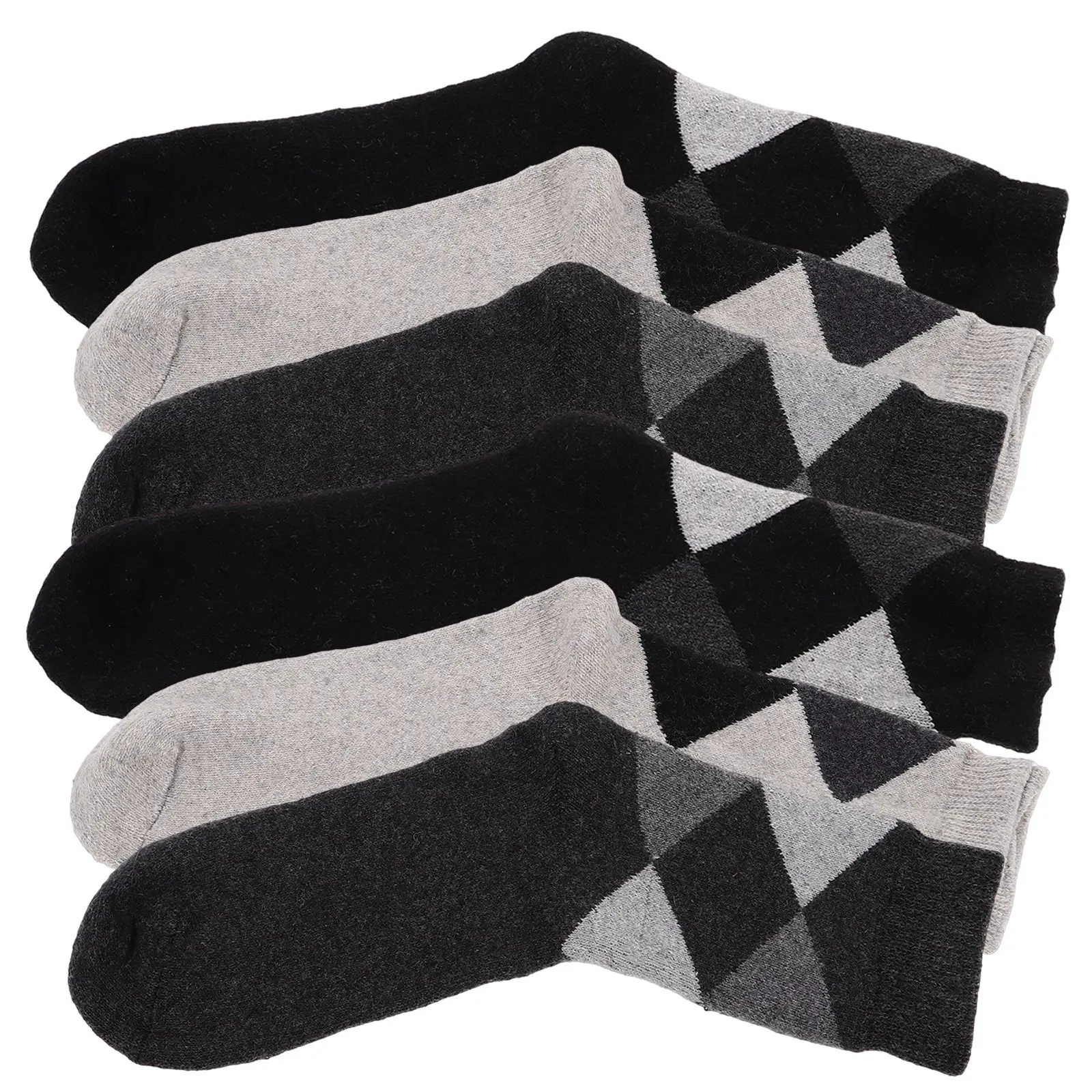 

3Pairs Thick Wool Cotton Socks Mens High Ankle Soft Warm Odor Control Sports Socks Casual Office Hiking Winter