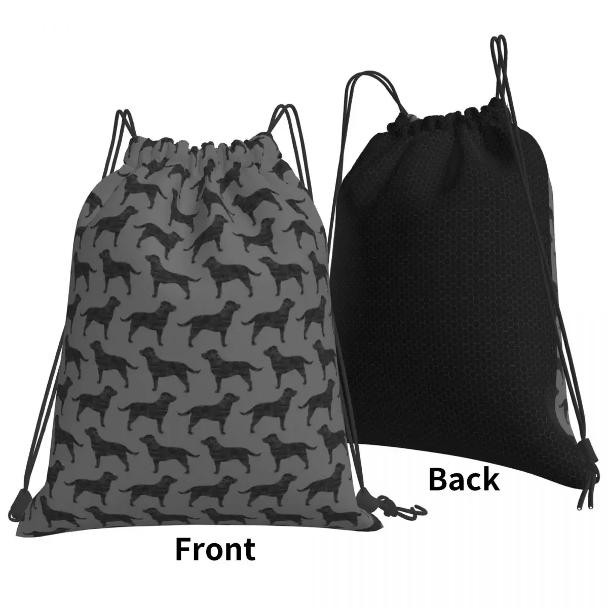 Sac à dos de proximité portable Black Labrador Retriever, silhouette (s), sacs à cordes, Bundle Pocket, sac de sport, sac à livres pour voyage