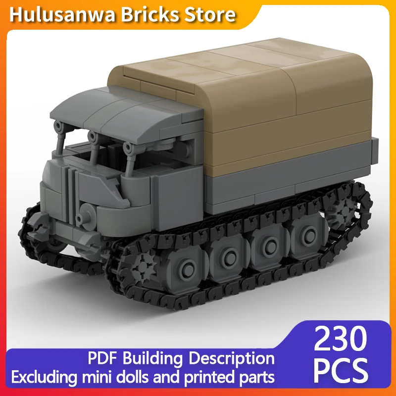

RSO WW2 Military Tractor Model MOC Building Bricks War Equipment Modular Technology Gifts Holiday Assemble Children Toys Suit