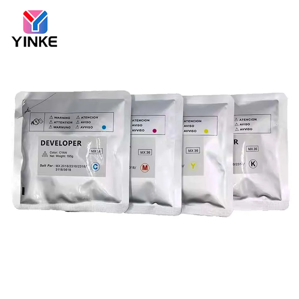 

1Set MX36 Developer Powder For Sharp MX2618/3118/3618/2318/2018/MX23 OEM Quality Compatible MX36 color Carrier CMYK