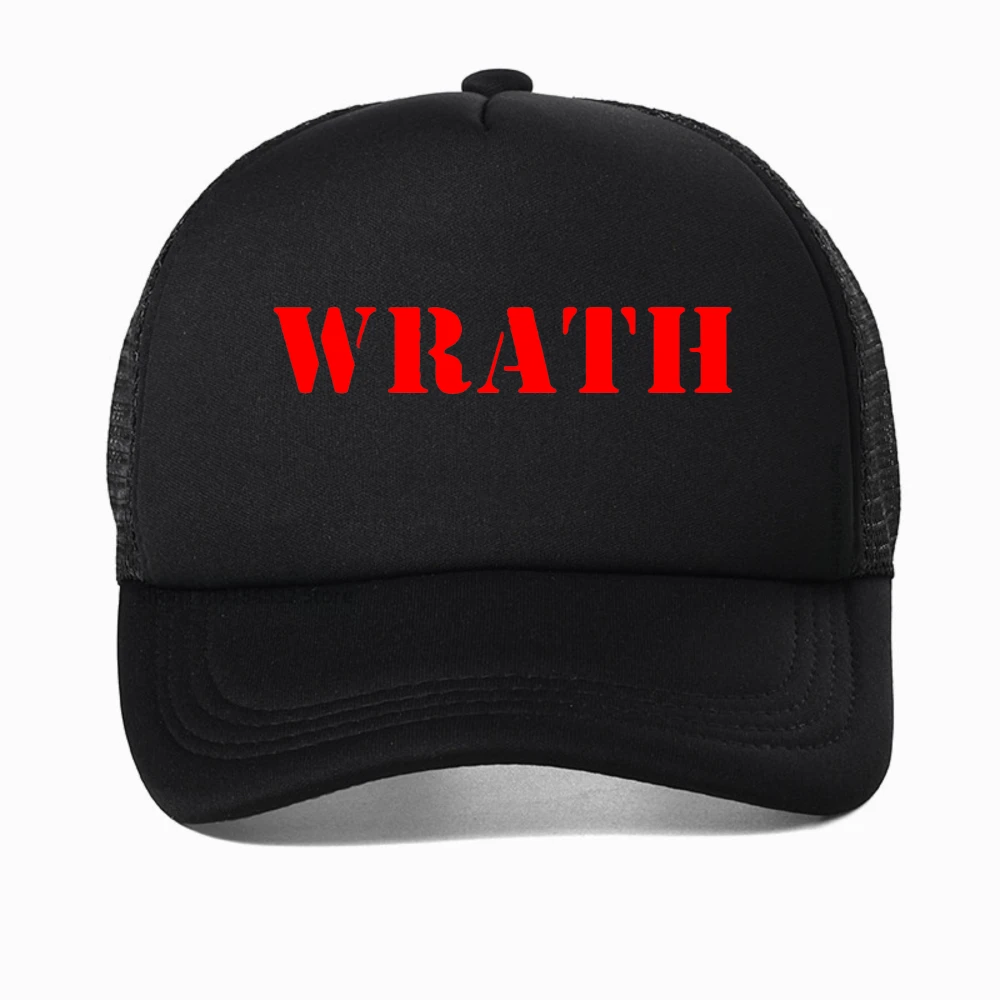 

Limited WRATH Natural Selection Logo Design Graphic baseball cap Summer Fashion Streetwear Hipster Style hat mesh trucker hats